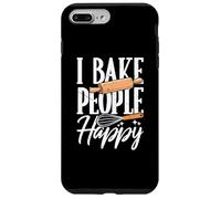 Carcasa para iPhone 7 Plus/8 Plus Happy Kitchen Lover I Bake People, Divertido Juego de Palabras para Hornear