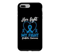 Carcasa para iPhone 7 Plus/8 Plus Her Fight My Fight Diabetes Concientización sobre la Diabetes Tipo 1 Diabético