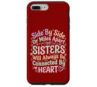 Carcasa para iPhone 7 Plus/8 Plus Hermanas Side by Side Sisters Forever Connected Siblings Love Family