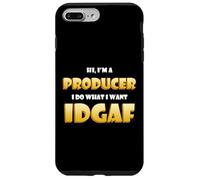 Carcasa para iPhone 7 Plus/8 Plus Hi I'm a Producer Idgaf Funny Song Music or Movie Producing