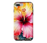 Carcasa para iPhone 7 Plus/8 Plus Hibisco Aloha Flor Espiritual Hawaii Maui Oahu Kauai Isla