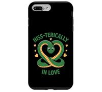 Carcasa para iPhone 7 Plus/8 Plus Hiss-terically In Love Cute Snake Heart Juego de Palabras Amante de Reptiles