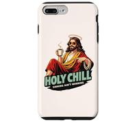 Carcasa para iPhone 7 Plus/8 Plus Holy Chill Funny Jesus Coffee Humor Pecar no es Ganar