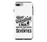 Carcasa para iPhone 7 Plus/8 Plus Hombre Que todavía Toca la Guitarra en Sus Setenta Guitarrista Retro