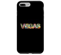 Carcasa para iPhone 7 Plus/8 Plus Horizonte de Las Vegas con Edificios icónicos en Negrita Texto de Las Vegas