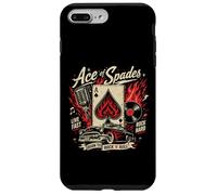 Carcasa para iPhone 7 Plus/8 Plus Hot Rod Rockabilly Ace Spades Retro Greaser Rock & Roll