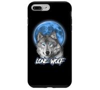 Carcasa para iPhone 7 Plus/8 Plus Howling Lone Wolf On Moon Animal Funny Wolves Lover