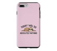 Carcasa para iPhone 7 Plus/8 Plus «Hoy no haré Absolutamente Nada» Cita Divertida de un Perezoso