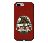 Carcasa para iPhone 7 Plus/8 Plus Humor Divertido y Vintage de Bigfoot's Christmas Tree Farm sobre Sasquatch