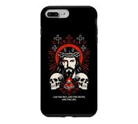 Carcasa para iPhone 7 Plus/8 Plus I Am The Way John 14:6 Diseño de Calavera gótica de Jesús Cristiano