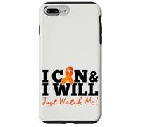 Carcasa para iPhone 7 Plus/8 Plus I Can & I Will Beat Leukemia Cancer Warrior Just Watch Me