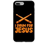 Carcasa para iPhone 7 Plus/8 Plus I Drum For Jesus Christian Church Baterista Niño Jesús Creyente