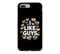 Carcasa para iPhone 7 Plus/8 Plus I Like Guys LGBTQ Orgullo Declaración Hombre Gay Aliado
