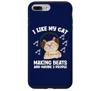 Carcasa para iPhone 7 Plus/8 Plus I Like My Cat Making Beats and 3 People Productor Musical Divertido