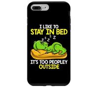 Carcasa para iPhone 7 Plus/8 Plus I Like to Stay in Bed It’s Too Peopley Outside, Dinosaur