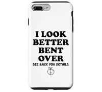 Carcasa para iPhone 7 Plus/8 Plus I Look Better Bent Over Book See Back for Details Peach Butt