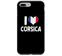 Carcasa para iPhone 7 Plus/8 Plus I Love Corsica Francia Bandera Corazón Orgullo Córcega