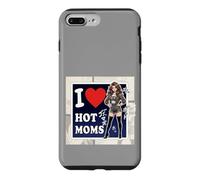 Carcasa para iPhone 7 Plus/8 Plus I Love Hot Moms Anime Camiseta Hombre Mujer Divertido Mensaje
