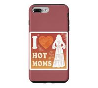 Carcasa para iPhone 7 Plus/8 Plus I Love Hot Moms Boho - Camiseta para Hombre y Mujer, diseño con Texto Divertido