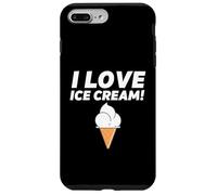 Carcasa para iPhone 7 Plus/8 Plus I Love Ice Cream Party Outfit Vanilla Soft Serve Gelato Cone