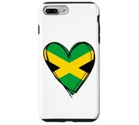 Carcasa para iPhone 7 Plus/8 Plus I Love Jamaica Flag Heart se enorgullece de ser Papa Mama Boy jamaiquino