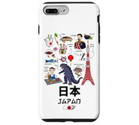 Carcasa para iPhone 7 Plus/8 Plus I Love Japan, Wonderful Japan Childish Culture Doodles