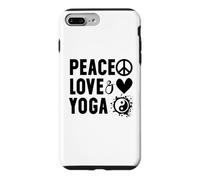 Carcasa para iPhone 7 Plus/8 Plus I Love Yoga Instructor Women Peace Love and Yoga with Saying