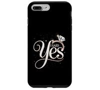 Carcasa para iPhone 7 Plus/8 Plus I Said Yes Anillo de Compromiso Diam0nd Refranes Divertidos para Parejas