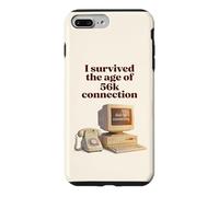 Carcasa para iPhone 7 Plus/8 Plus I Survived The Age of 56k Connection: Funny Dial-Up PC Humor