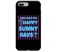 Carcasa para iPhone 7 Plus/8 Plus I Was Made For Happy Sunny Days - Lazo a Rayas Rosas