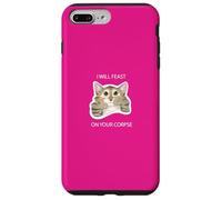 Carcasa para iPhone 7 Plus/8 Plus I Will Feast on Your cadáver Lindo Gato Gatito Divertido Humor Oscuro
