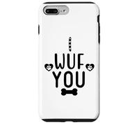 Carcasa para iPhone 7 Plus/8 Plus I Wuf You Dog Lover Cute Dog Paw Print Dog Mom Dad Dogs Mum