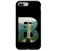 Carcasa para iPhone 7 Plus/8 Plus Iconic Brasil Paisaje Cristo Redentor Letra B