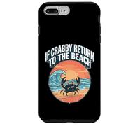 Carcasa para iPhone 7 Plus/8 Plus If Crabby Return To The Beach Vintage Crab