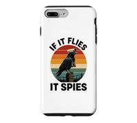 Carcasa para iPhone 7 Plus/8 Plus If It Flies It Spies Cuervo Vigilancia Pájaro Retro Conspiración