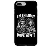 Carcasa para iPhone 7 Plus/8 Plus I'm Friendly But My Wife Isn'T, Funny Husband Quote Joke