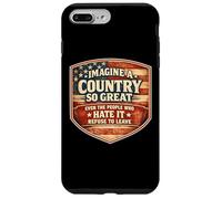 Carcasa para iPhone 7 Plus/8 Plus Imagina un país Tan Grande Patriótico Americano Patriota de Estados Unidos