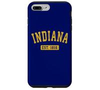 Carcasa para iPhone 7 Plus/8 Plus Indiana Clásico Vintage Texto Amarillo EST. 1816