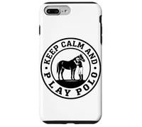 Carcasa para iPhone 7 Plus/8 Plus Insignia Ecuestre Keep Calm and Play Polo Horse Player