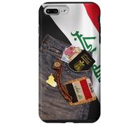 Carcasa para iPhone 7 Plus/8 Plus Irak Bagdad Irak Home IRQ Diseño de Mapa iraquí I Love Irak Flag