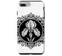 Carcasa para iPhone 7 Plus/8 Plus Iris Flores Estilo Mandala - Vintage Grabado Floral Ornamento