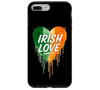 Carcasa para iPhone 7 Plus/8 Plus Irish Love Heart St Patrick Day Irlanda Bandera Acuarela