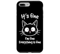 Carcasa para iPhone 7 Plus/8 Plus It's Fine I'm Fine Everything is Fine Cat Funny Diciendo Humor