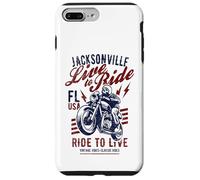 Carcasa para iPhone 7 Plus/8 Plus Jacksonville Florida - Cráneo de Motocicleta con diseño Vintage
