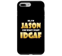 Carcasa para iPhone 7 Plus/8 Plus Jason Costume Idgaf Meme Personalized First Name Jason