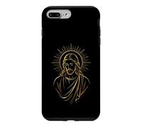Carcasa para iPhone 7 Plus/8 Plus Jesucristo Sagrado Retrato Cristiano Minimalista Línea Arte