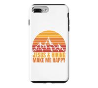 Carcasa para iPhone 7 Plus/8 Plus Jesus and Hiking Make Me Happy Fun para Excursionistas Unisex