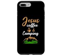 Carcasa para iPhone 7 Plus/8 Plus Jesus Coffee and Camping Cafeine Barista Camp Lover