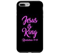 Carcasa para iPhone 7 Plus/8 Plus Jesús es el Rey Apocalipsis 17:14 Escritura Dios Rosa Biblia Niña