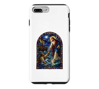 Carcasa para iPhone 7 Plus/8 Plus Jesús Llega A Pedro sobre El Agua Mosaico Gótico Arte Sacro